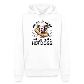 Hot-dog renne de Noël - Sweat à capuche Premium bio Homme - blanc - Devant - Nico (187cm)