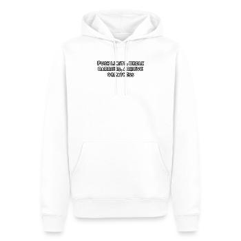Fitness - Push limits, break barriers, achieve - Männer Premium Bio Hoodie - Weiß - Vorne - Nico (187cm)
