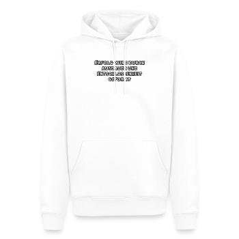 Fitness - Erfolg wird durch Ausdauer und - Männer Premium Bio Hoodie - Weiß - Vorne - Nico (187cm)