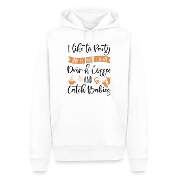 LD Labour And Delivery Nurse - Men’s Premium Organic Hoodie - white - Front - Nico (187cm)
