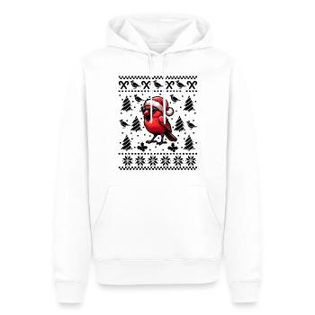 Noël d’oiseau cardinal rouge - Sweat à capuche Premium bio Homme - blanc - Devant - Nico (187cm)