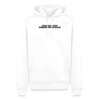 Fitness - Train hard, stay focused, crush goals - Männer Premium Bio Hoodie - Weiß - Vorne - Nico (187cm)