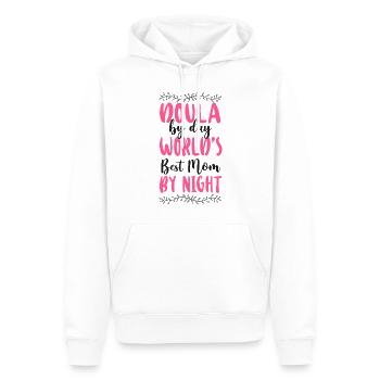 Doula Travailleuse à la naissance Doula par jour - Sweat à capuche Premium bio Homme - blanc - Devant - Nico (187cm)