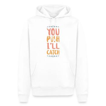 LD Labour And Delivery Nurse - Men’s Premium Organic Hoodie - white - Front - Nico (187cm)