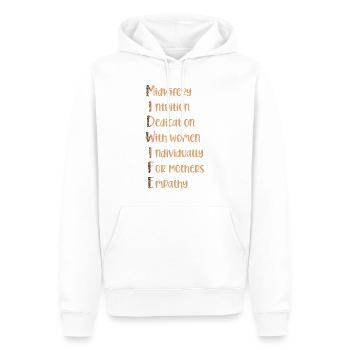 Infirmière sage-femme accoucheuse - Sweat à capuche Premium bio Homme - blanc - Devant - Nico (187cm)