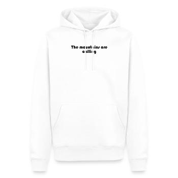 Wandern - The mountains are calling - Männer Premium Bio Hoodie - Weiß - Vorne - Nico (187cm)