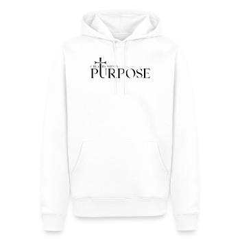 Mit Einem Zweck Geschaffen Kreuz Bibelvers - Männer Premium Bio Hoodie - Weiß - Vorne - Nico (187cm)