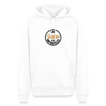 Cool Grandpas Conduisant Moto - Sweat à capuche Premium bio Homme - blanc - Devant - Nico (187cm)