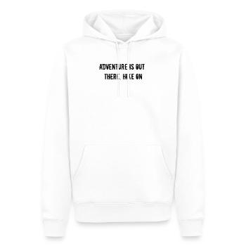 Randonnée - L’aventure est là-bas, la randonnée - Sweat à capuche Premium bio Homme - blanc - Devant - Nico (187cm)