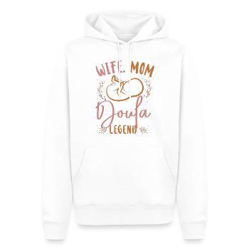 Doula accoucheuse maman femme. Maman. - Sweat à capuche Premium bio Homme - blanc - Devant - Nico (187cm)