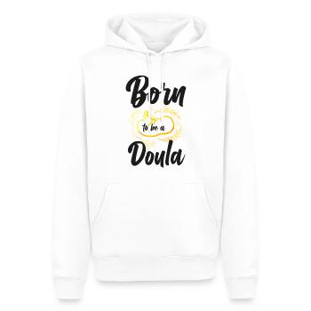 Doula accoucheuse née pour être une - Sweat à capuche Premium bio Homme - blanc - Devant - Nico (187cm)