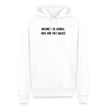 Wandern - Nature's cathedral, hike and find - Männer Premium Bio Hoodie - Weiß - Vorne - Nico (187cm)