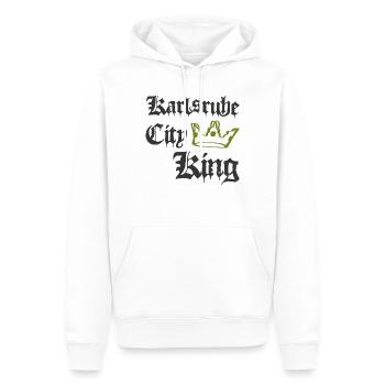Karlsruhe City King - Männer Premium Bio Hoodie - Weiß - Vorne - Nico (187cm)