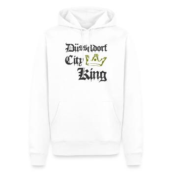 Düsseldorf City King - Männer Premium Bio Hoodie - Weiß - Vorne - Nico (187cm)