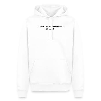 Randonnée - Trouvez votre aventure, poursuivez-la - Sweat à capuche Premium bio Homme - blanc - Devant - Nico (187cm)
