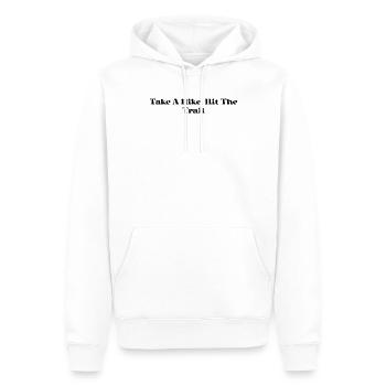 Randonnée - Faites une randonnée, partez sur les sentiers - Sweat à capuche Premium bio Homme - blanc - Devant - Nico (187cm)