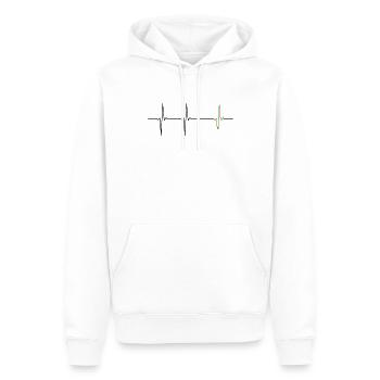 Trading ECG Trader Charting Technique Candlesticks - Men’s Premium Organic Hoodie - white - Front - Nico (187cm)