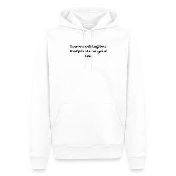 Randonnée - Ne laissez rien d’autre que des empreintes de pas sur votre - Sweat à capuche Premium bio Homme - blanc - Devant - Nico (187cm)