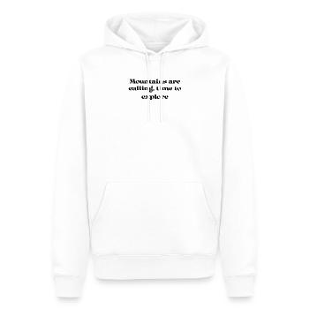 Hiking - Mountains are calling, time to explore - Men’s Premium Organic Hoodie - white - Front - Nico (187cm)