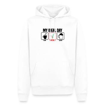 Mon Day Trading Trader Parfait - Sweat à capuche Premium bio Homme - blanc - Devant - Nico (187cm)