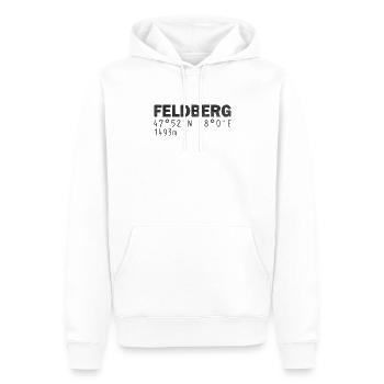 Feldberg Koordinaten GPS - Männer Premium Bio Hoodie - Weiß - Vorne - Nico (187cm)