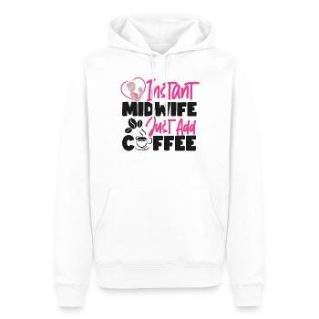 Nurse Midwife Birth Worker Coffee - Männer Premium Bio Hoodie - Weiß - Vorne - Nico (187cm)