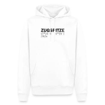 Zugspitze Koordinaten GPS - Männer Premium Bio Hoodie - Weiß - Vorne - Nico (187cm)