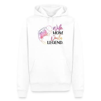 Doula accoucheuse maman femme. Maman. - Sweat à capuche Premium bio Homme - blanc - Devant - Nico (187cm)