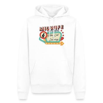Infirmière sage-femme accoucheuse Sage-femme - Sweat à capuche Premium bio Homme - blanc - Devant - Nico (187cm)