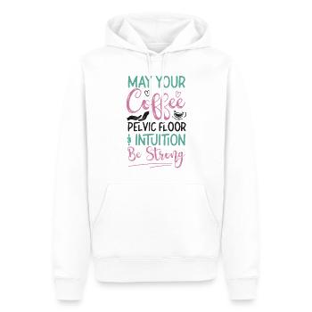 Infirmière spécialisée dans le travail et l’accouchement - Sweat à capuche Premium bio Homme - blanc - Devant - Nico (187cm)