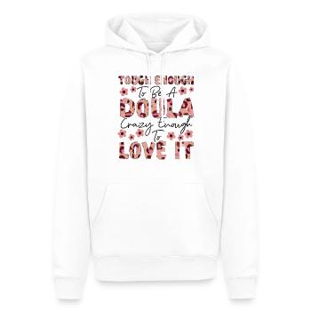 Doula Birth Worker Tough Enough To - Männer Premium Bio Hoodie - Weiß - Vorne - Nico (187cm)