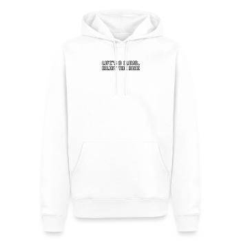 Randonnée - La vie est une montée, profitez de la randonnée - Sweat à capuche Premium bio Homme - blanc - Devant - Nico (187cm)