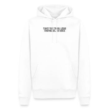Randonnée pédestre - Empruntez le sentier le moins fréquenté, partez en randonnée - Sweat à capuche Premium bio Homme - blanc - Devant - Nico (187cm)