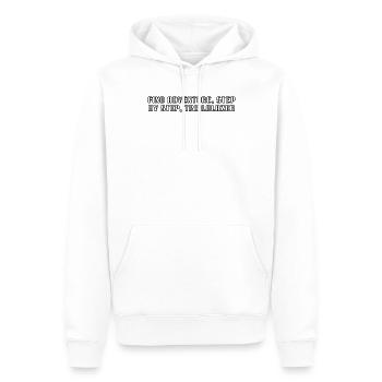 Hiking - Find adventure, step by step, - Men’s Premium Organic Hoodie - white - Front - Nico (187cm)