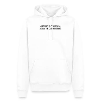 Wandern - Nature's therapy, hike to clear mind - Männer Premium Bio Hoodie - Weiß - Vorne - Nico (187cm)