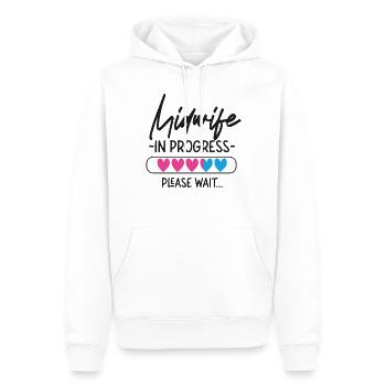 Infirmière Sage-femme Accoucheuse Étudiante - Sweat à capuche Premium bio Homme - blanc - Devant - Nico (187cm)