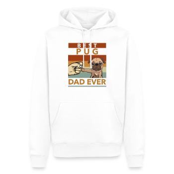 Mops Dad Vater Hund Herrchen lustiger pug Vatertag - Männer Premium Bio Hoodie - Weiß - Vorne - Nico (187cm)