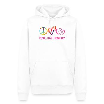 Nurse Midwife Birth Worker Tie Dye - Männer Premium Bio Hoodie - Weiß - Vorne - Nico (187cm)