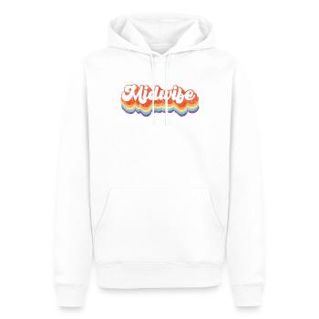 Nurse Midwife Birth Worker Retro - Männer Premium Bio Hoodie - Weiß - Vorne - Nico (187cm)