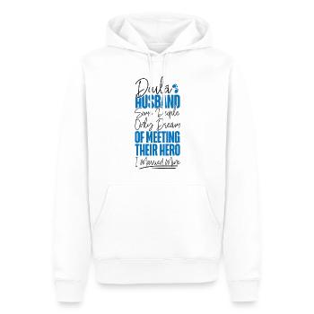 Doula Travailleuse à la naissance Mari Femme - Sweat à capuche Premium bio Homme - blanc - Devant - Nico (187cm)