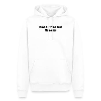 Wandern - Leave No Trace, Take Memories - Männer Premium Bio Hoodie - Weiß - Vorne - Nico (187cm)