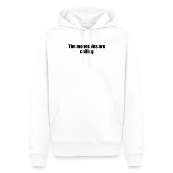 Wandern - The mountains are calling - Männer Premium Bio Hoodie - Weiß - Vorne - Nico (187cm)