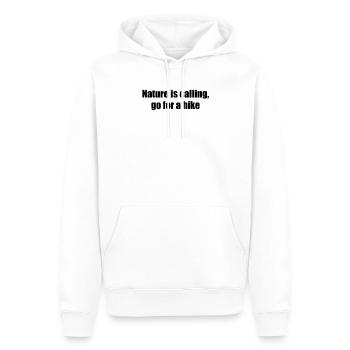 Hiking - Nature is calling, go for a hike - Men’s Premium Organic Hoodie - white - Front - Nico (187cm)