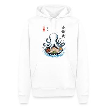 Japanische Küche Ukiyo-E Stil Meer Essen Design - Männer Premium Bio Hoodie - Weiß - Vorne - Nico (187cm)