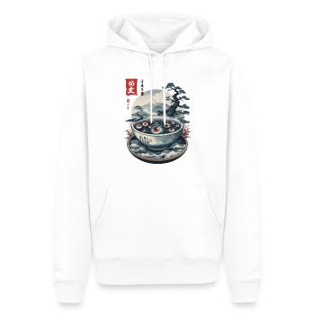 Yokai Ghosts Ukiyo-E Japan Halloween Art - Men’s Premium Organic Hoodie - white - Front - Nico (187cm)