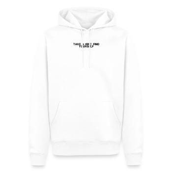 Wandern - Take a hike, find yourself - Männer Premium Bio Hoodie - Weiß - Vorne - Nico (187cm)