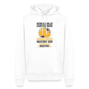 Asphaltbauer führt Selbstgespräche Straßenbauer - Männer Premium Bio Hoodie - Weiß - Vorne - Nico (187cm)