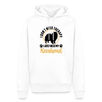 Wolfsspitz Brauche nur Deutscher Wolfsspitz - Männer Premium Bio Hoodie - Weiß - Vorne - Nico (187cm)