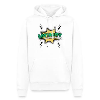 Loyalität Ist Meine Superkraft Eigenschaft - Männer Premium Bio Hoodie - Weiß - Vorne - Nico (187cm)