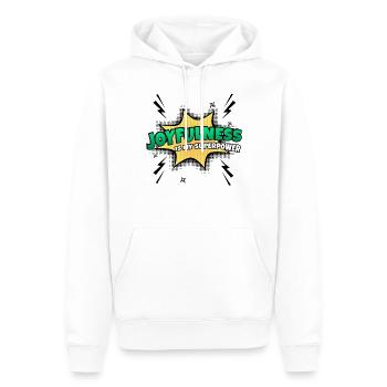 Freude Ist Meine Superkraft Eigenschaft - Männer Premium Bio Hoodie - Weiß - Vorne - Nico (187cm)